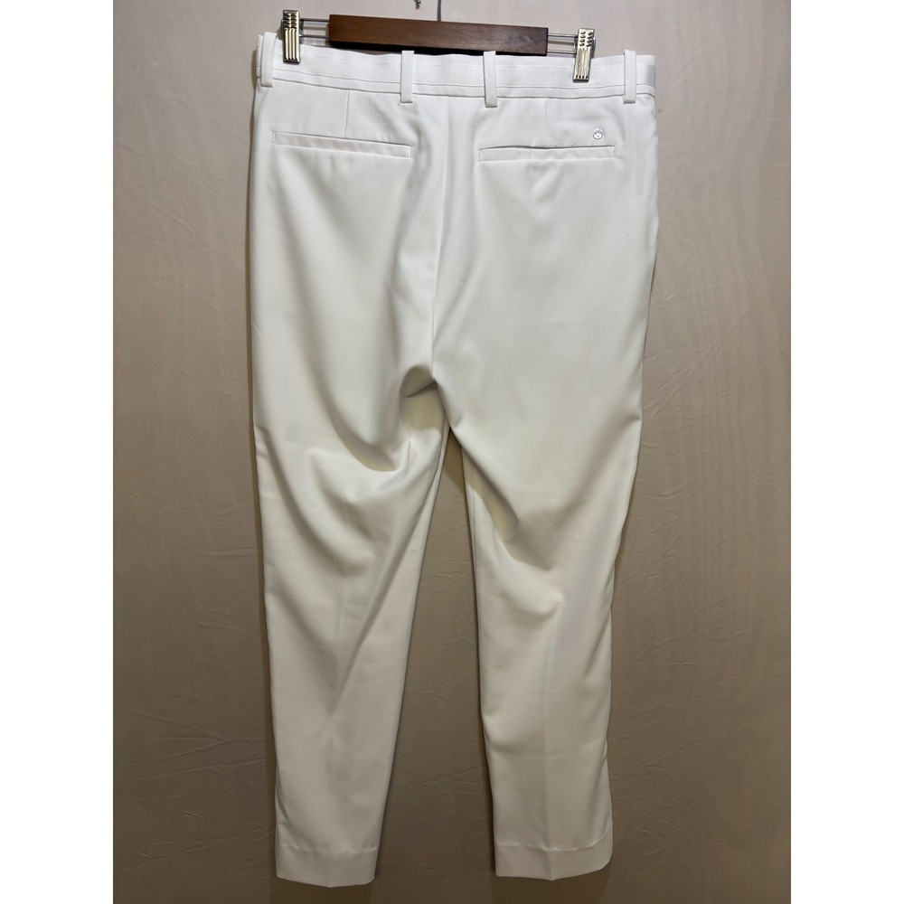 G/Fore Golf Performance Pants Mens White‎ Logo Flat Front Slash Pocket 30/32